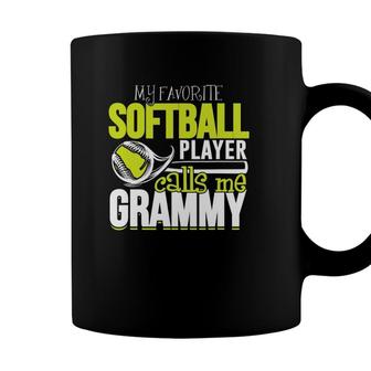 Softball Grammy - Favorite Player Calls Me Grammy Coffee Mug - Seseable