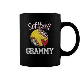 Softball Grammy Leopard Ball Funny Mothers Day Coffee Mug - Seseable
