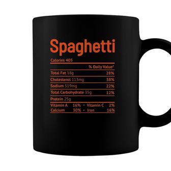 Spaghetti Nutrition Facts Funny Thanksgiving Christmas Food Coffee Mug - Seseable