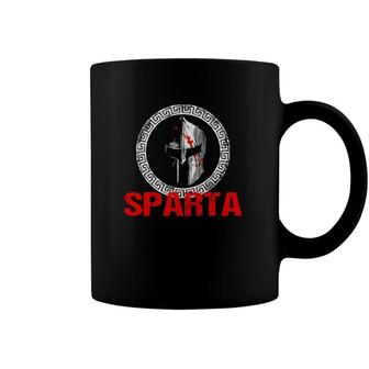 Sparta Warrior Helmet Gladiator Greece Malaka Antique Coffee Mug | Mazezy