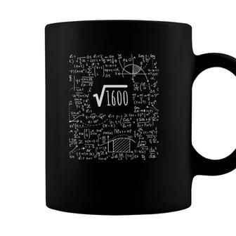 Square Root Of 1600 Birthday Design 40 Years Math Nerd Geek Coffee Mug - Seseable