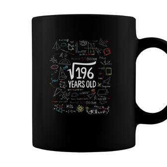 Square Root Of 196 14Th Birthday 14 Years Old Math Bday Gift Coffee Mug - Seseable
