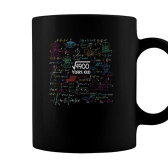 Square Root Of 4900 - 70 Years Old Math Lovers 70Th Birthday Coffee Mug - Seseable