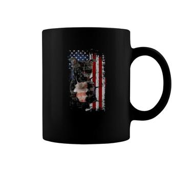Staffordshire Bull Terrier America Flags Coffee Mug | Mazezy