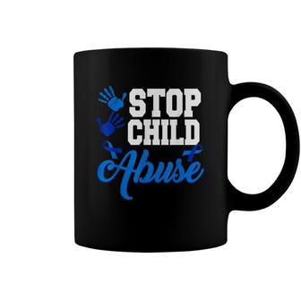 Stop Child Abuse Cool Child Abuse Prevention Awareness Coffee Mug - Seseable