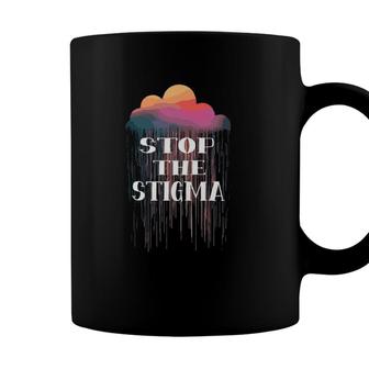 Stop The Stigma Mental Health Matters Awareness Dripping Cloud Coffee Mug - Seseable