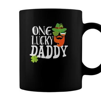 StPatricks Day One Lucky Daddy Dad 2021 Baby Shower New Coffee Mug - Seseable