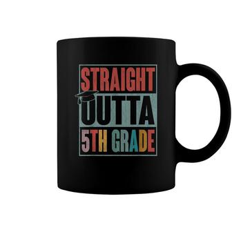 Straight Outta 5Th Grade Funny Graduation Kids Coffee Mug - Seseable