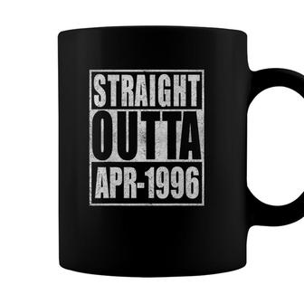Straight Outta April 1996 25Th Bithday Retro 25 Years Old Birthday Coffee Mug - Seseable