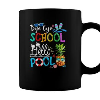 Summer Time Bye Bye School Hello Pool For Teacher Student Coffee Mug - Seseable