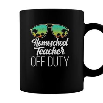 Sunglasses Beach Sunset Summer Homeschool Teacher Off Duty Coffee Mug - Seseable