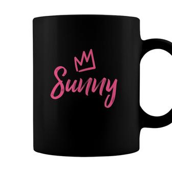 Sunny The Queen Pink Crown & Name For Women Called Sunny Coffee Mug - Seseable