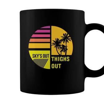 Sunset 80S 90S Skys Out Thighs Out Palm Tree Vintage Coffee Mug - Seseable