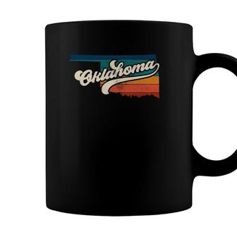 Sunset Vintage Retro Oklahoma Home State Ok 70S 80S Style Coffee Mug - Seseable