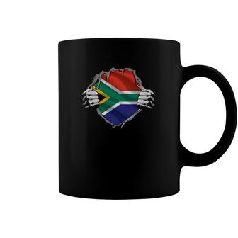 Super South African Heritage Proud South Africa Roots Flag Coffee Mug | Mazezy
