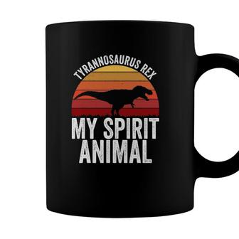 T Rex Is My Spirit Animal Tyrannosaurus Rex Dinosaur Retro Coffee Mug - Seseable