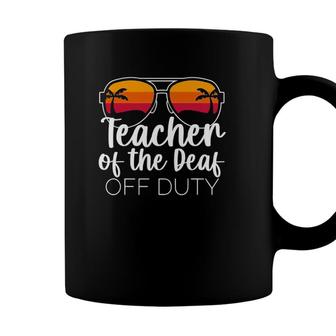 Teacher Of The Deaf Off Duty Sunglasses Beach Sunset Coffee Mug - Seseable
