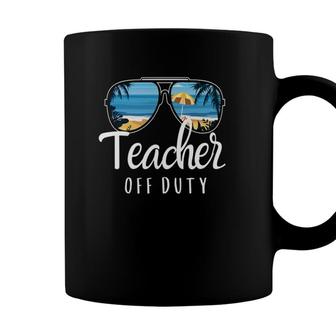 Teacher Off Duty Sunglasses Beach Sunset 70S 80S 90S Coffee Mug - Seseable