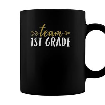 Team 1St Grade Teacher Student Arrow First Day Coffee Mug - Seseable