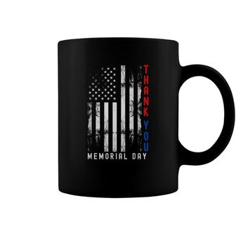Thank You Memorial Day Vintage Military Flag Coffee Mug - Seseable