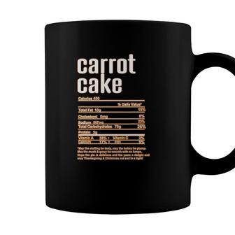 Thanksgiving Christmas Carrot Cake Nutritional Facts Coffee Mug - Seseable
