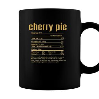 Thanksgiving Christmas Cherry Pie Nutritional Facts Coffee Mug - Seseable