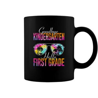 Tie Dye Goodbye Kindergarten Hello First Grade Teacher Kids Coffee Mug - Seseable