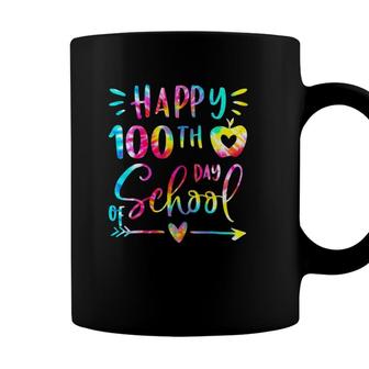 Tie Dye Happy 100Th Day Of School Teacher Student 100 Days Coffee Mug - Seseable