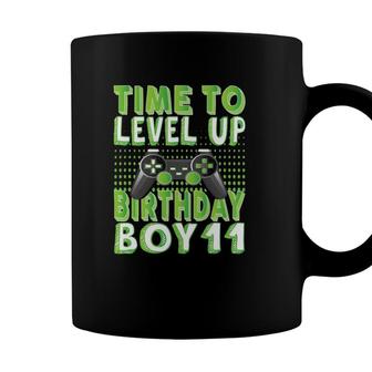 Time To Level Up Birthday Boy 11 Years Old Video Game Lover Coffee Mug - Seseable