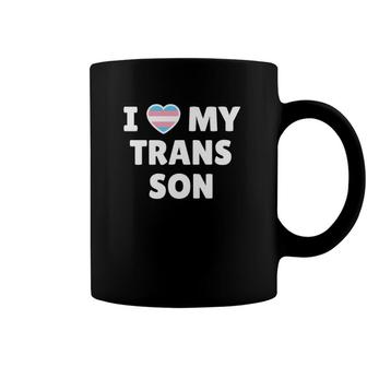 Trans Pride I Love My Trans Son Coffee Mug | Mazezy