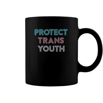 Transgender Lgbt Pride Tee Protect Trans Youth Coffee Mug | Mazezy CA