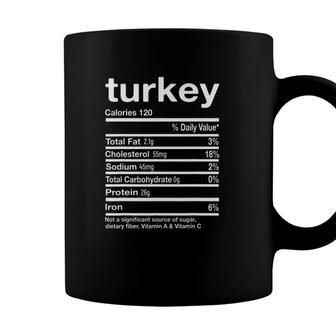 Turkey Nutrition Facts 2021 Thanksgiving Christmas Food Coffee Mug - Seseable