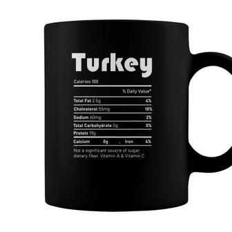 Turkey Nutrition Facts Funny Thanksgiving Christmas Food Tee Coffee Mug - Seseable