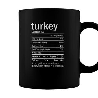 Turkey Nutrition Facts Thanksgiving Christmas Food Coffee Mug - Seseable