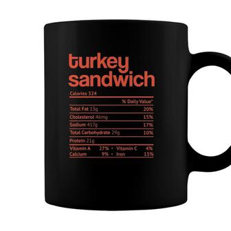 Turkey Sandwich Nutrition Facts Funny Thanksgiving Christmas Coffee Mug - Seseable