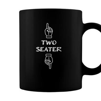 Two Seater Funny Fathers Day Dad Joke Humor Coffee Mug - Seseable