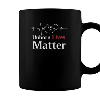 Unborn Lives Matter Heart Beat Fetus Pro-Life Coffee Mug - Seseable