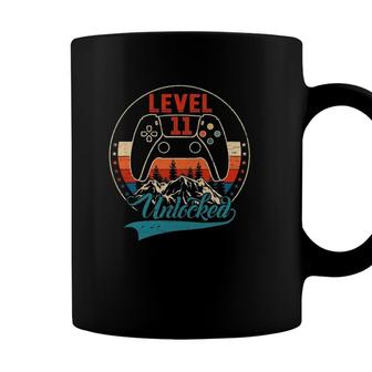 Unlocked Level 11 Birthday 11 Years Old Video Game Controller Coffee Mug - Seseable