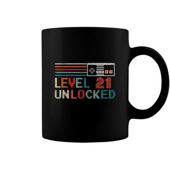Unlocked Level 21 Birthday Boy Video Game Controller Coffee Mug - Seseable