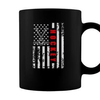 Us American Flag Hockey Patriotic For Men Women Kids Hockey Coffee Mug - Seseable