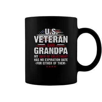 US Veteran And Grandpa My Oath Of Enlistment Gift Coffee Mug - Seseable