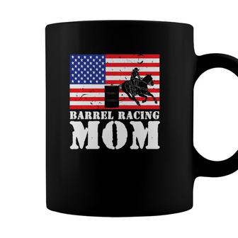 Usa American Distressed Flag Barrel Racing Mom Women For Her Coffee Mug - Seseable