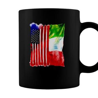 Usa Italy Flag Half American Half Italian Roots Coffee Mug - Seseable