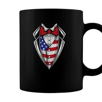 Usa Suit Tuxedo Patriotic 4Th Of July Flag America American Coffee Mug - Seseable