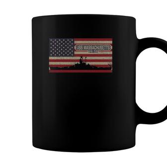 Uss Massachusetts Bb 59 Ww2 Battleship Usa American Flag Coffee Mug - Seseable