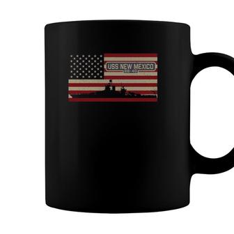 Uss New Mexico Bb-40 Battleship Gift Usa American Flag Coffee Mug - Seseable