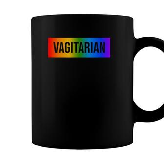 Vagitarian Gay Pride Month Lgbt Art Lesbian Rainbow Flag Coffee Mug - Seseable