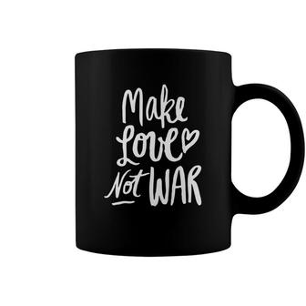 Valentines Day Make Love Not War Coffee Mug - Monsterry