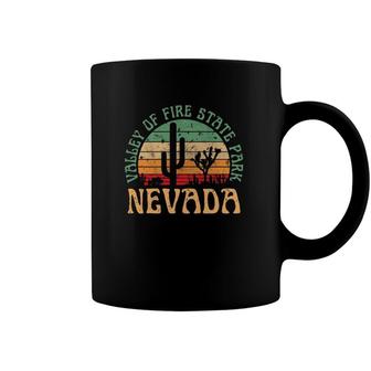 Valley Of Fire State Park Nevada Desert Hiking Retro Sunset Coffee Mug | Mazezy