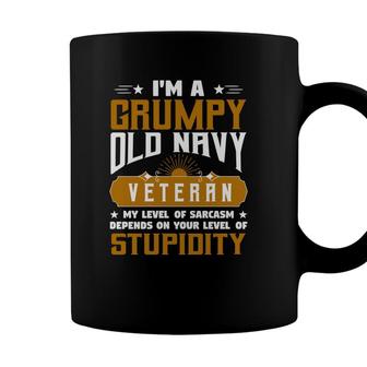 Veteran 2022 Grumpy Old Veteran Pride Navy Sarcasm Coffee Mug - Seseable